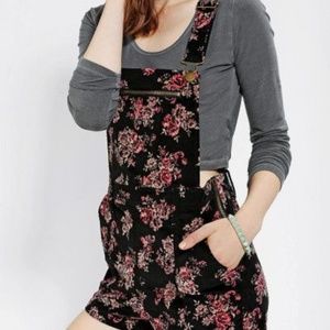 Kimchi Blue Velvet Overall Shorts